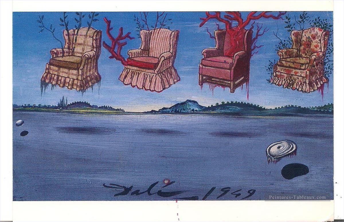 Cuatro sillones en el cielo Salvador Dali Pintura al óleo